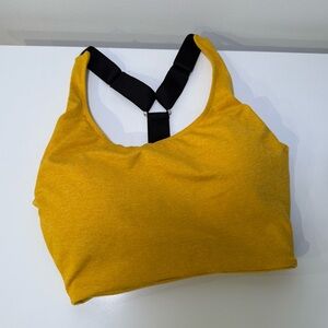 Yellow Bombshell Padded Crop Tank